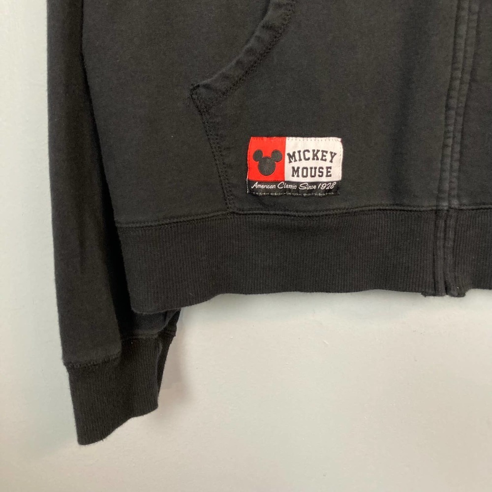 Disney Store Chicago Skyline Mickey Mouse Black Unisex Full Zip Hoodie Size L - Picture 7 of 12